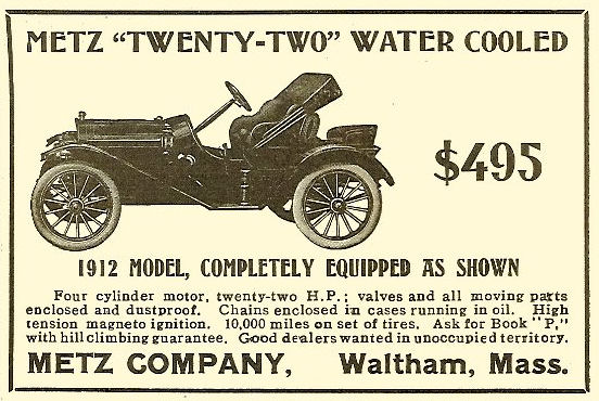 1911 Metz Auto Advertising
